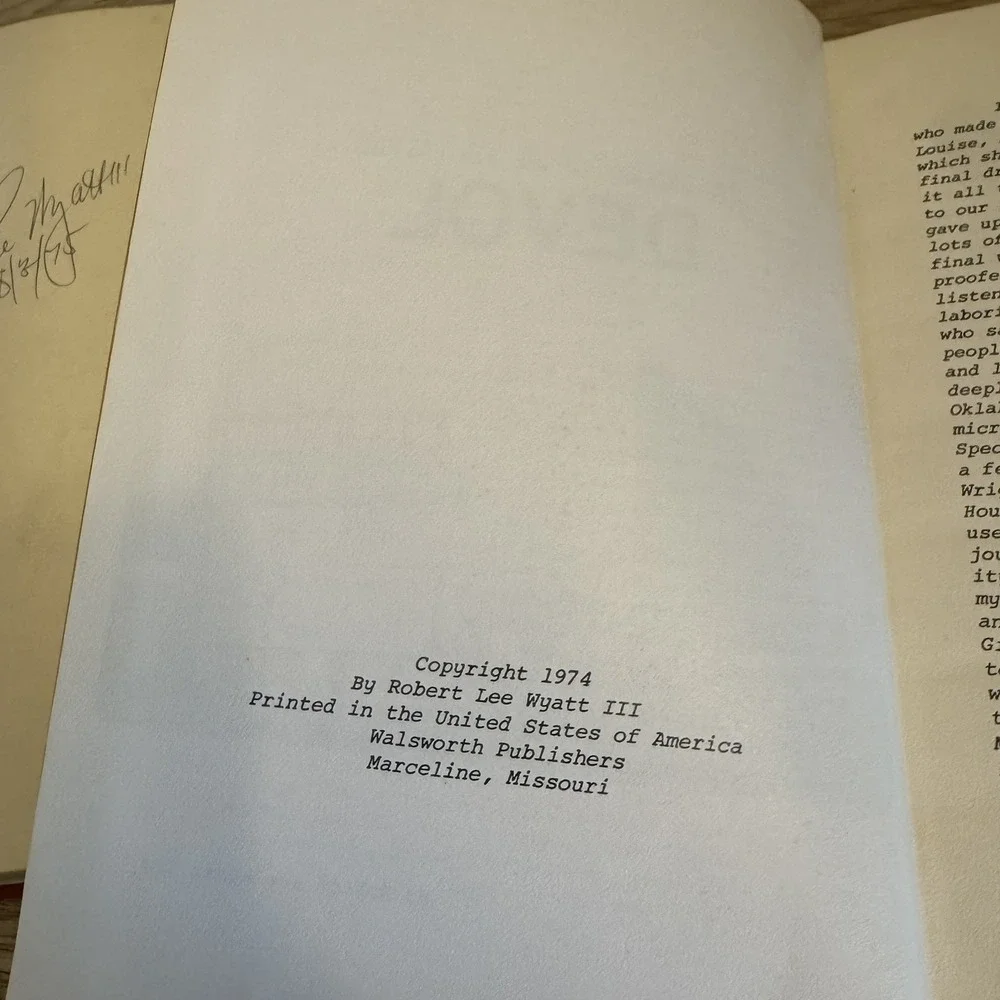 Devol and Grandfield Volume 2 Oklahoma History Books by‎ Robert Lee Wyatt Signed